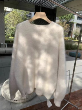 Naomiam | Damen Warme Langarm Pullover | Überdimensionale