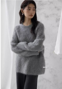 Naomiam | Damen Warme Langarm Pullover | Überdimensionale