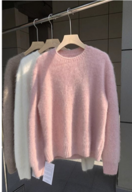 Naomiam | Damen Warme Langarm Pullover | Überdimensionale