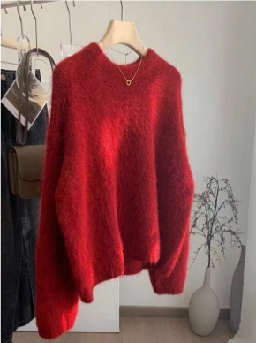 Naomiam | Damen Warme Langarm Pullover | Überdimensionale