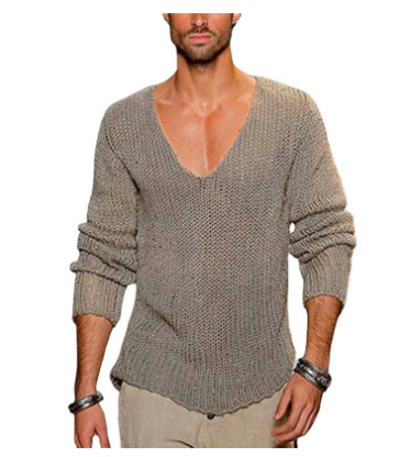 Bheemet | Herren Strick V-Ausschnitt Pullover | Warme