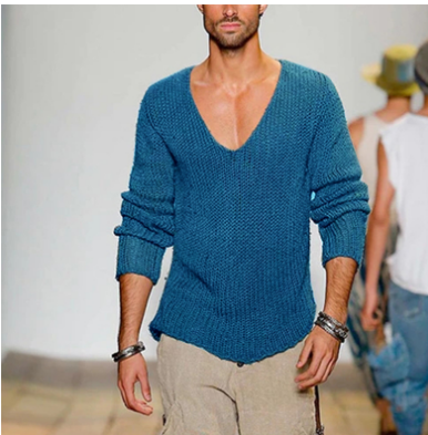 Bheemet | Herren Strick V-Ausschnitt Pullover | Warme