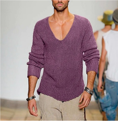 Bheemet | Herren Strick V-Ausschnitt Pullover | Warme