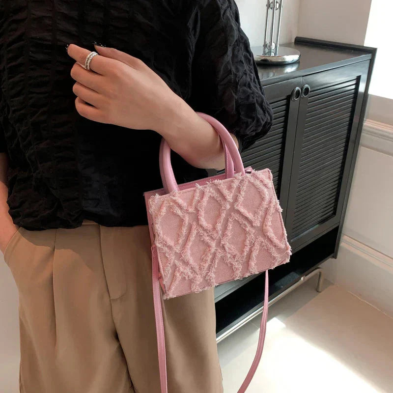 Quadratische Tasche – klein – verstellbarer Riemen – Umhängetasche – Handtasche