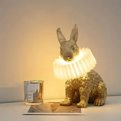 RabbitGleam - Kunstvolle moderne Kaninchen-Tischlampe