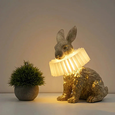 RabbitGleam - Kunstvolle moderne Kaninchen-Tischlampe