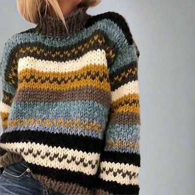 Reetana | Damen Rollkragen Pullover | Gestrickt