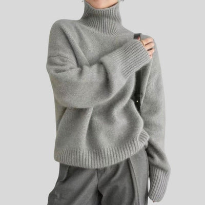 Rollkragenpullover – Damen-Strickpullover mit lockerer Passform und hohem Kragen