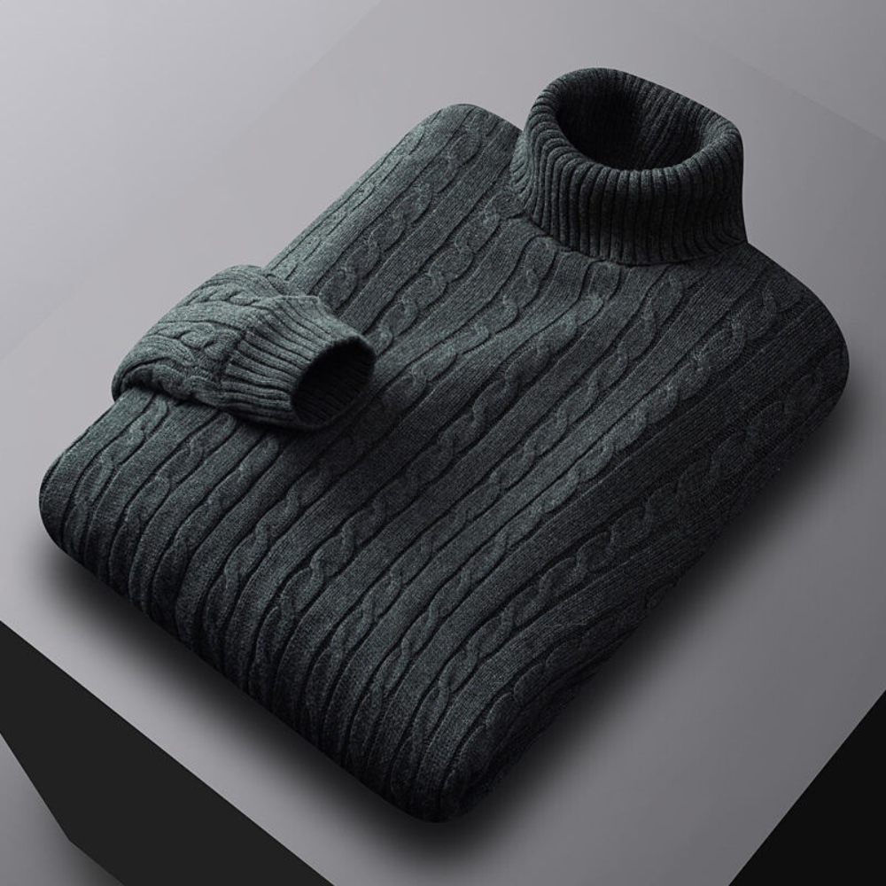 Rollkragenpullover | Dünn | Slim Fit | Strickpullover | Herrenbekleidung