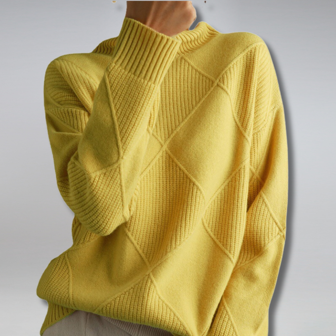 Rollkragenpullover – lockere Passform – Pullover – Strickpullover – Damen-Strickwaren