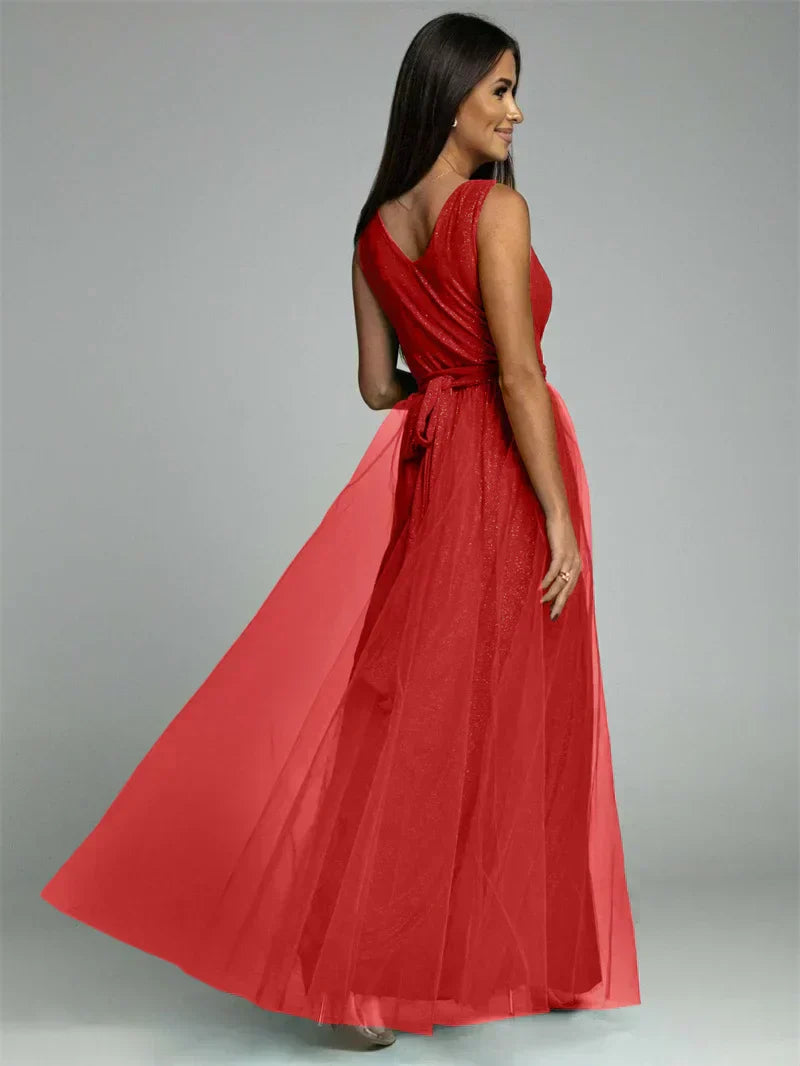 Thelma - elegant Taillenband Kleid für Frauen
