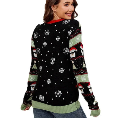 Alishma | Damen Warme Langarm Weihnachtspulli | 2024