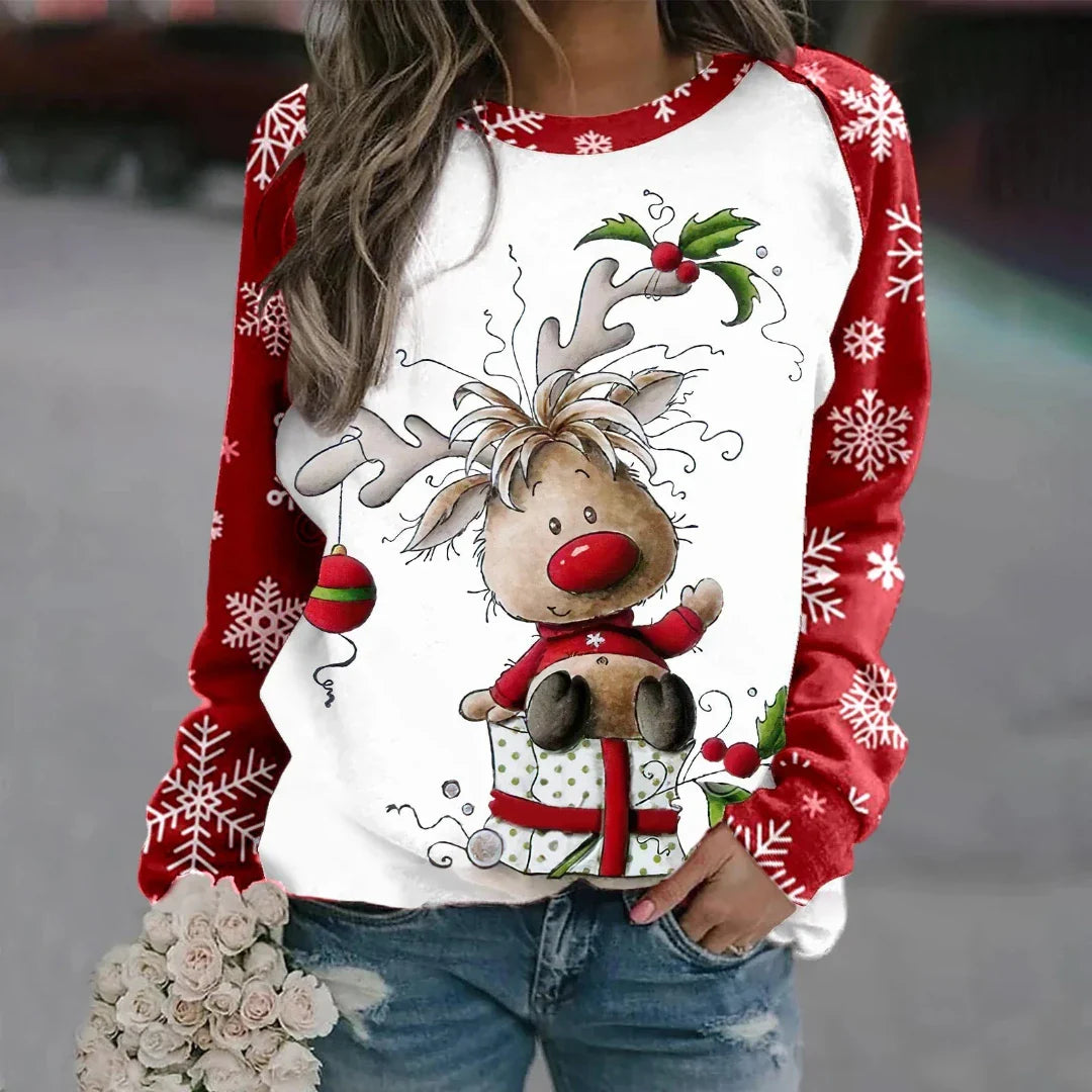 Aneeqa | Damen Warme Winter Weihnachtspulli | 2024