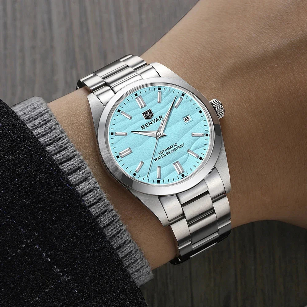BENYAR BY-5208 40mm Automatik-Uhr, 316L Edelstahl, 50m Wasserdicht, Männermechanik