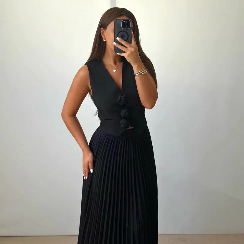 Beyza – Anständig ärmelloses Zweiteiler Set