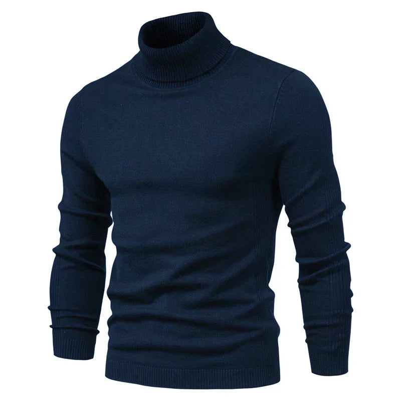 Noah - schmaler, gerippter Rollkragenpullover für Männer mit schmaler Silhouette