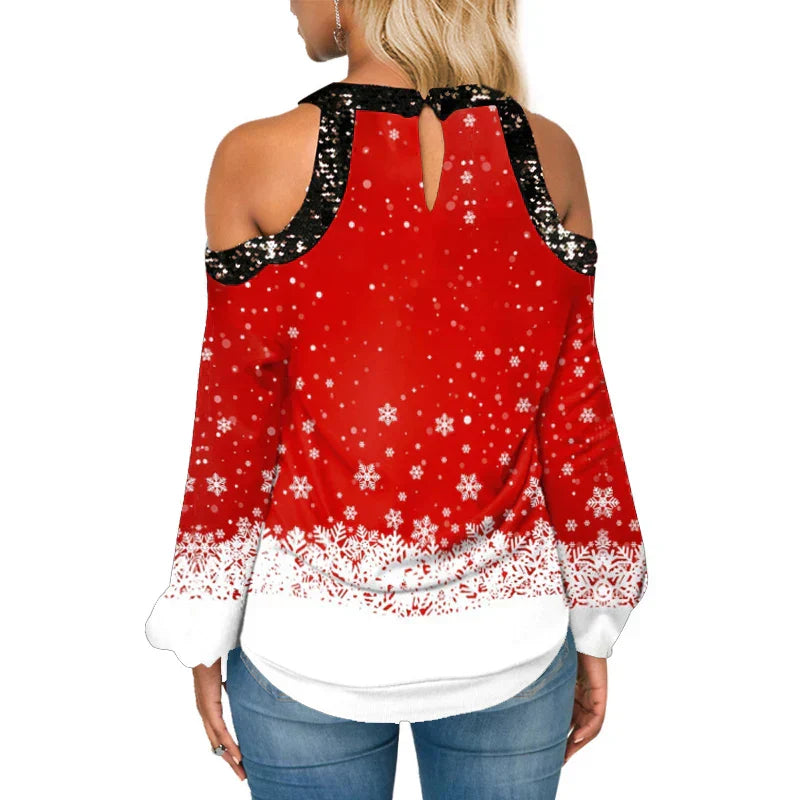 Leighanna - Damen-Weihnachts-Top