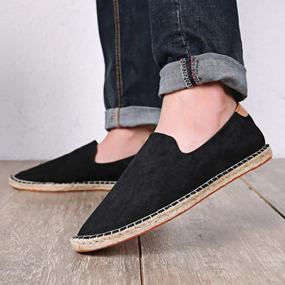 Arden™ Unisex Espadrille Beige – Bequeme Leinenslipper mit Handgenähter Juteschnur