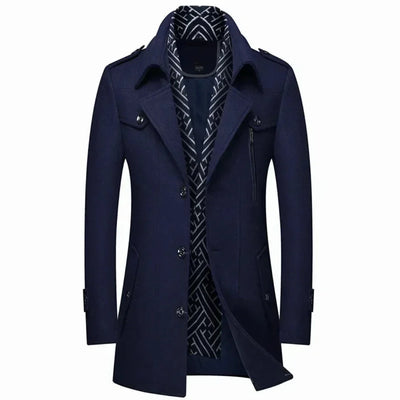 Kamill | Herren Stilvoller Winter Trench Mantel | Warme