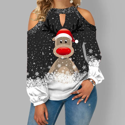 Leighanna - Damen-Weihnachts-Top