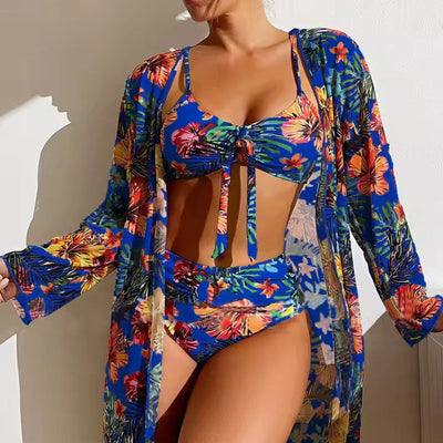 Bikiniset mit Hohem Bund und Cover-up – Amira