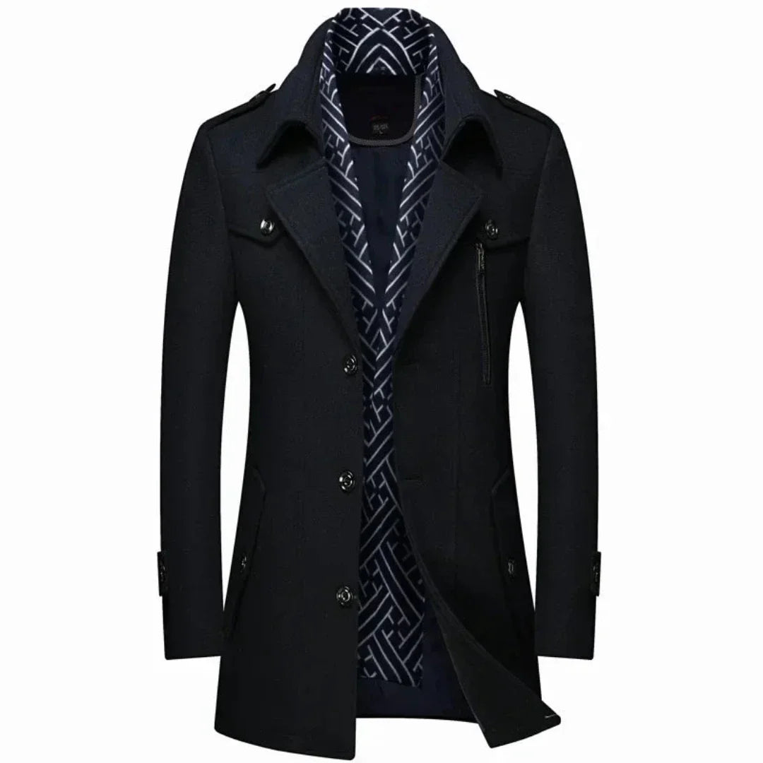 Kamill | Herren Stilvoller Winter Trench Mantel | Warme