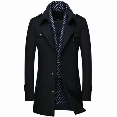 Kamill | Herren Stilvoller Winter Trench Mantel | Warme
