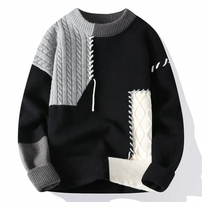 Oskar - trendiger Distressed-Strickpullover mit einzigartigen Details