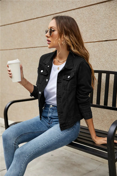 Jasna - elegante kurze Jeansjacke mit vollen Ärmeln