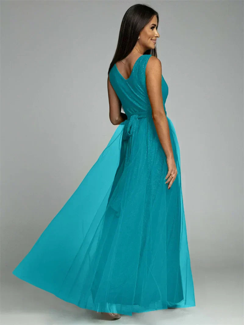 Thelma - elegant Taillenband Kleid für Frauen