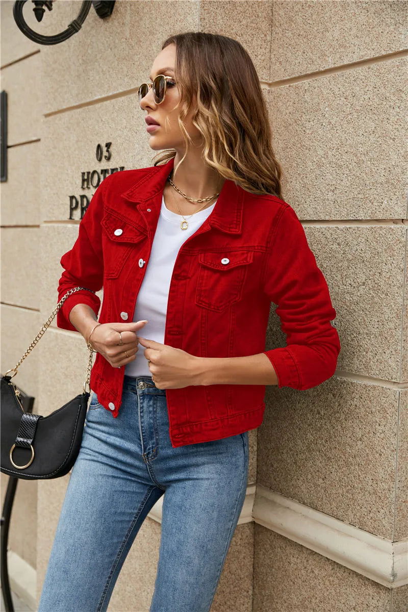 Jasna - elegante kurze Jeansjacke mit vollen Ärmeln