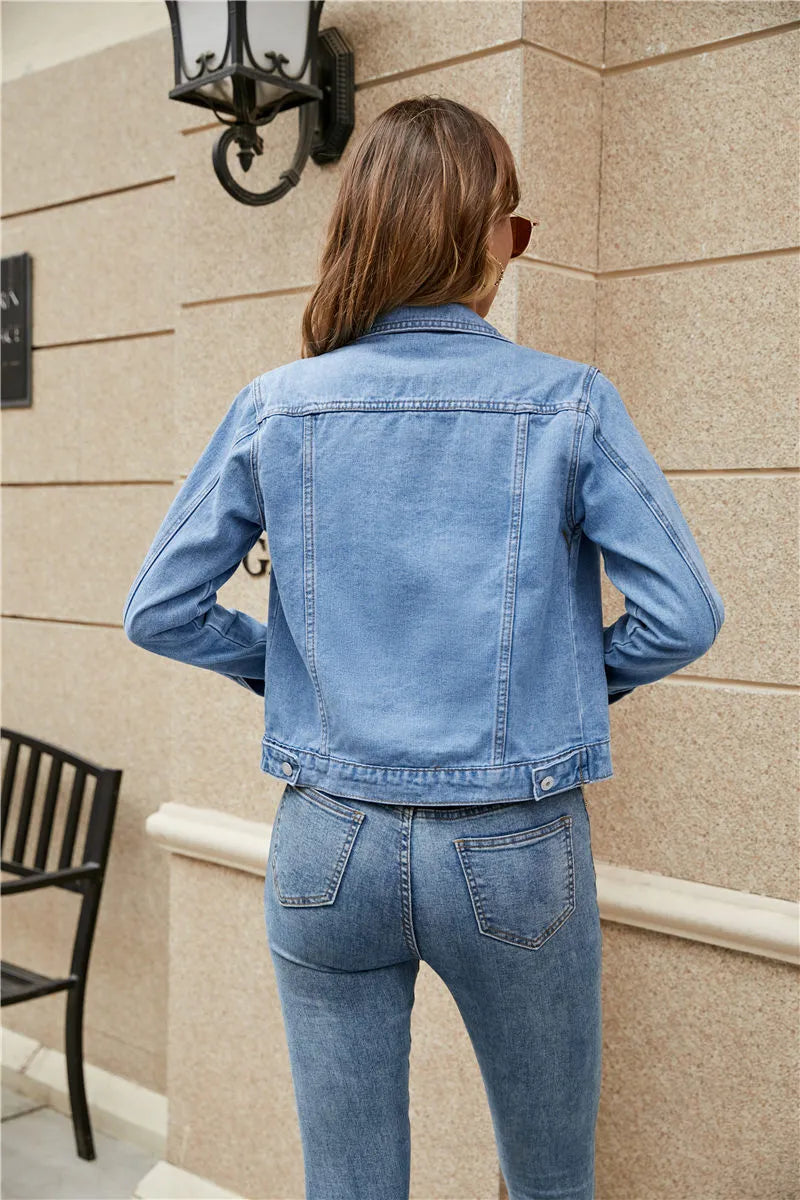 Jasna - elegante kurze Jeansjacke mit vollen Ärmeln