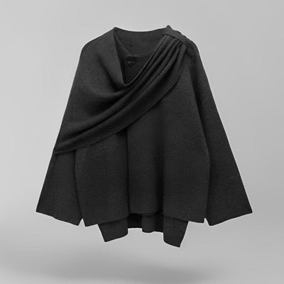Schal-Mantel - Herbst - Wolle - Cape Mantel - Jacken für Frauen