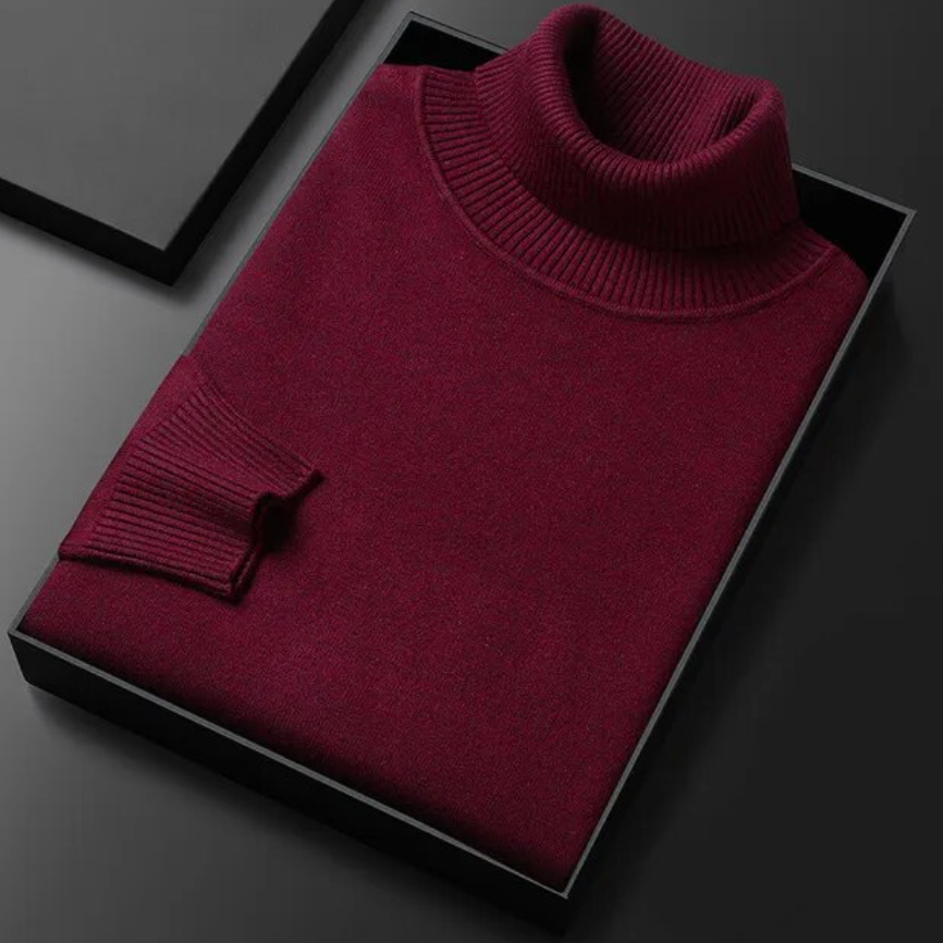 Raul - klassischer Rollkragenpullover aus weichem Strickmaterial mit Stil