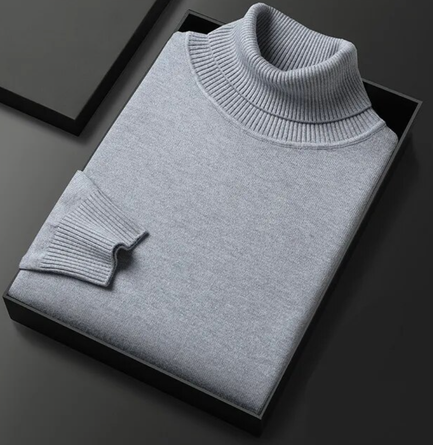 Raul - klassischer Rollkragenpullover aus weichem Strickmaterial mit Stil
