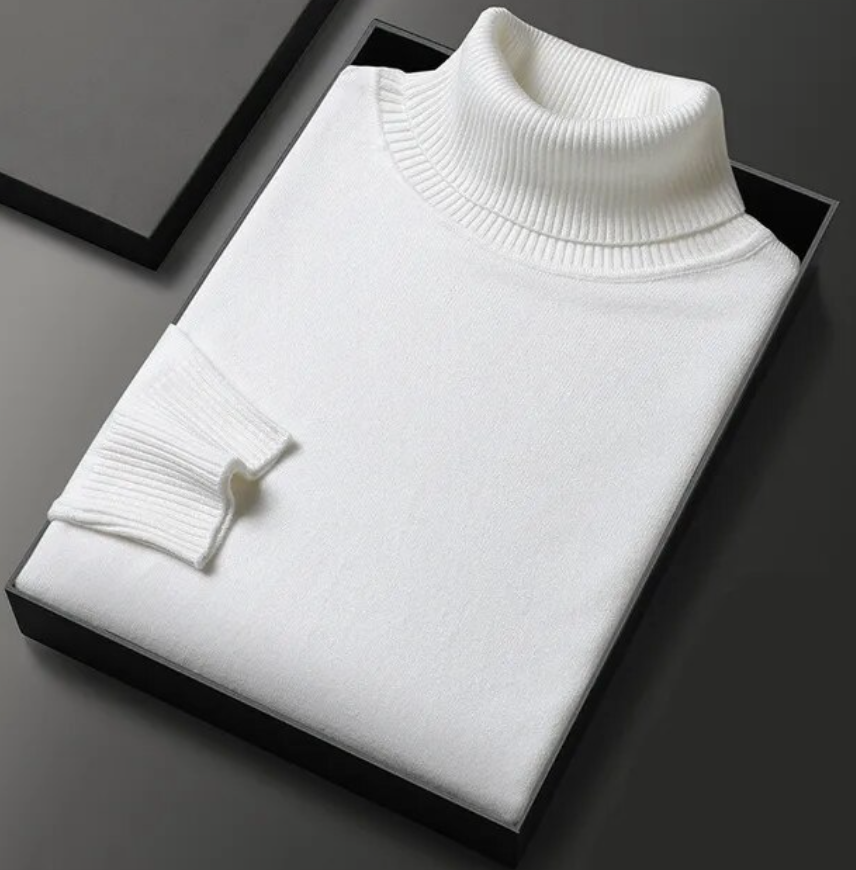 Raul - klassischer Rollkragenpullover aus weichem Strickmaterial mit Stil