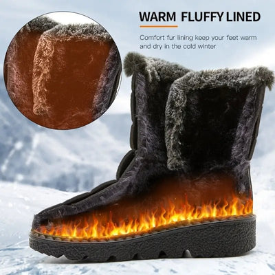 Schneestiefel | Warm | Slip-On | Fellgefütterte Stiefel | Winterstiefel