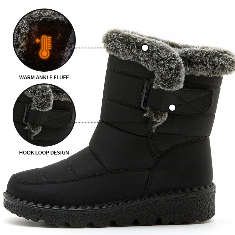 Schneestiefel | Warm | Slip-On | Fellgefütterte Stiefel | Winterstiefel