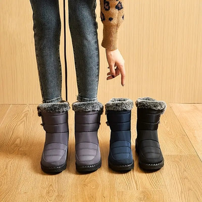 Schneestiefel | Warm | Slip-On | Fellgefütterte Stiefel | Winterstiefel