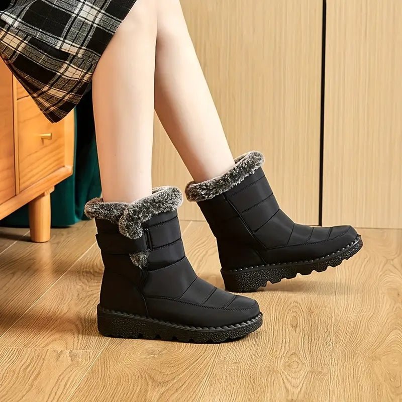 Schneestiefel | Warm | Slip-On | Fellgefütterte Stiefel | Winterstiefel
