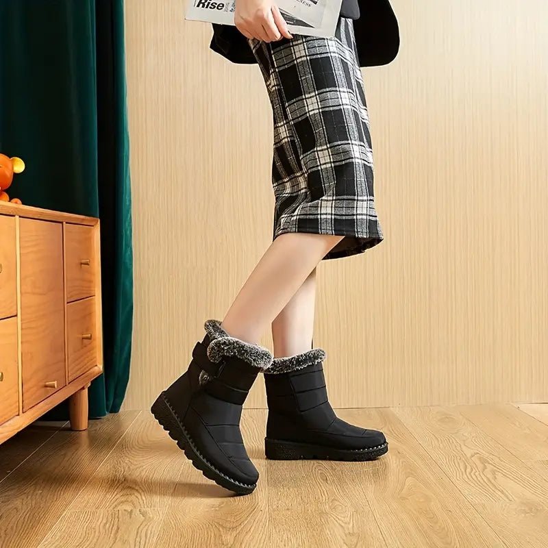 Schneestiefel | Warm | Slip-On | Fellgefütterte Stiefel | Winterstiefel