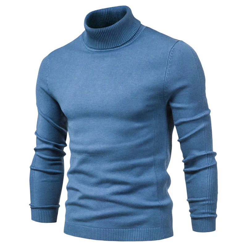 Noah - schmaler, gerippter Rollkragenpullover für Männer mit schmaler Silhouette