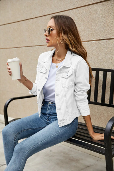 Jasna - elegante kurze Jeansjacke mit vollen Ärmeln
