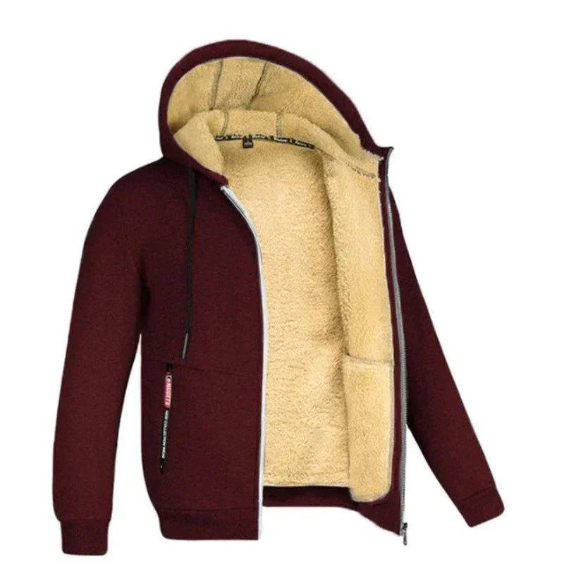 Sherpa Fleece Hoodie | Warme | Zipper | Winter Hoodie | Hoodie Jacke