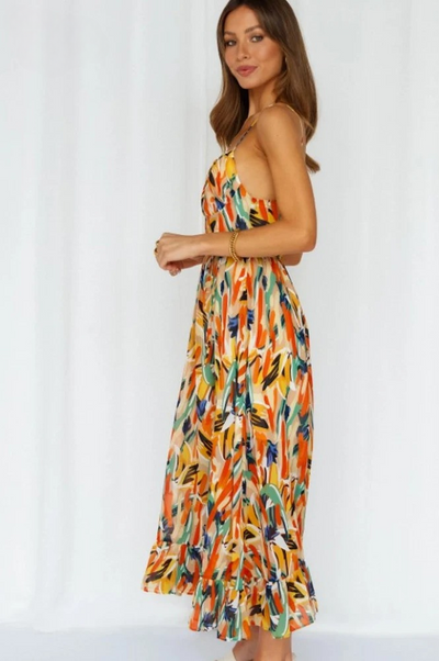 Ärmelloses Sommerkleid mit Druck – Isla