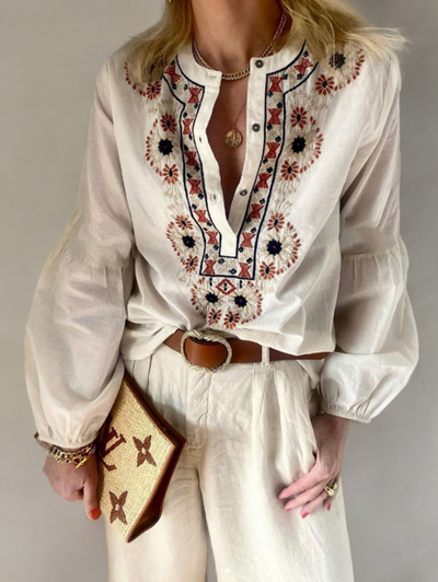 Liva - bestickte Boho-Tunika für Sommerstimmung