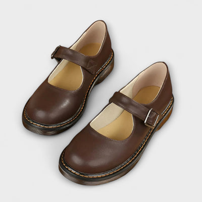 Yolanda – Stilvolle Lederschuhe Mit Riemchen
