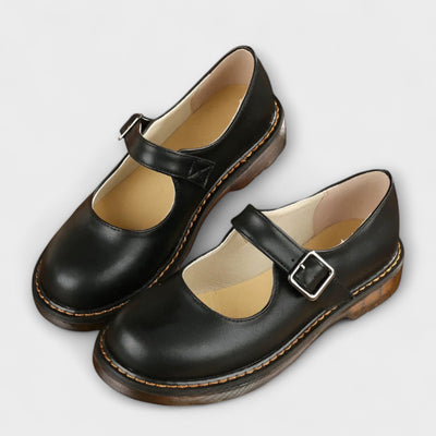 Yolanda – Stilvolle Lederschuhe Mit Riemchen
