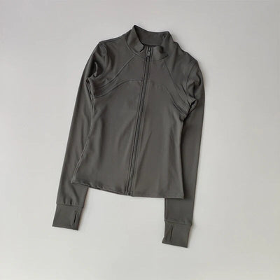 Sportjacke – leicht – mit Reißverschluss – figurformend – Sportbekleidung – Damenbekleidung