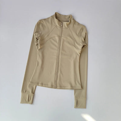 Sportjacke – leicht – mit Reißverschluss – figurformend – Sportbekleidung – Damenbekleidung